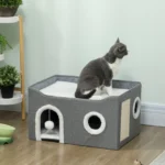 Foldable Cat House with Scratcher & Cushion - Image 3
