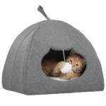 Cat Cave Bed with Cushion & Teaser Ball