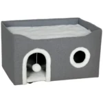Foldable Cat House with Scratcher & Cushion - Image 2